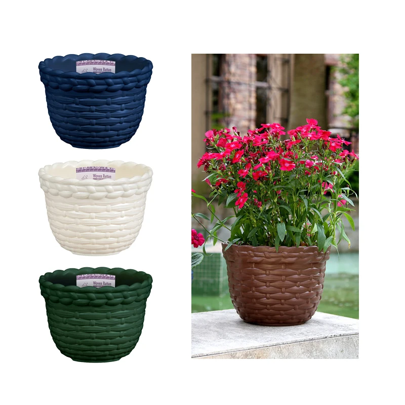 Wholesale Hot Selling Plant Pot Flower Pots & Planters Plant Indoor CLASSIC Plastic Vases Coloring Plastic Plants with Light