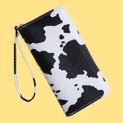 Cow Print Card Holder Slim Female Wallet Purses Woman Purse Ladies Thin Wallets