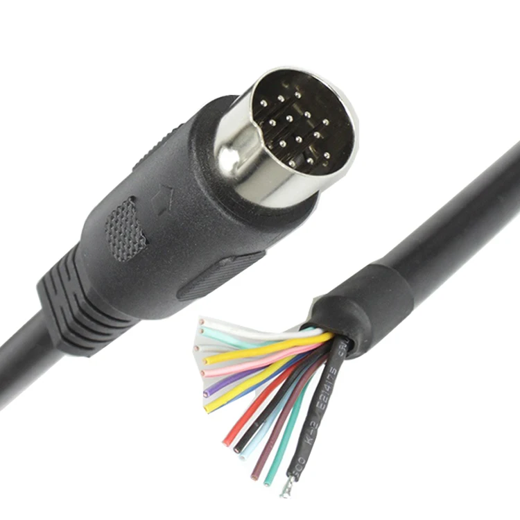 Пользовательский экран Луженый провод открытый конец 24AWG 26AWG 13 PIN DIN