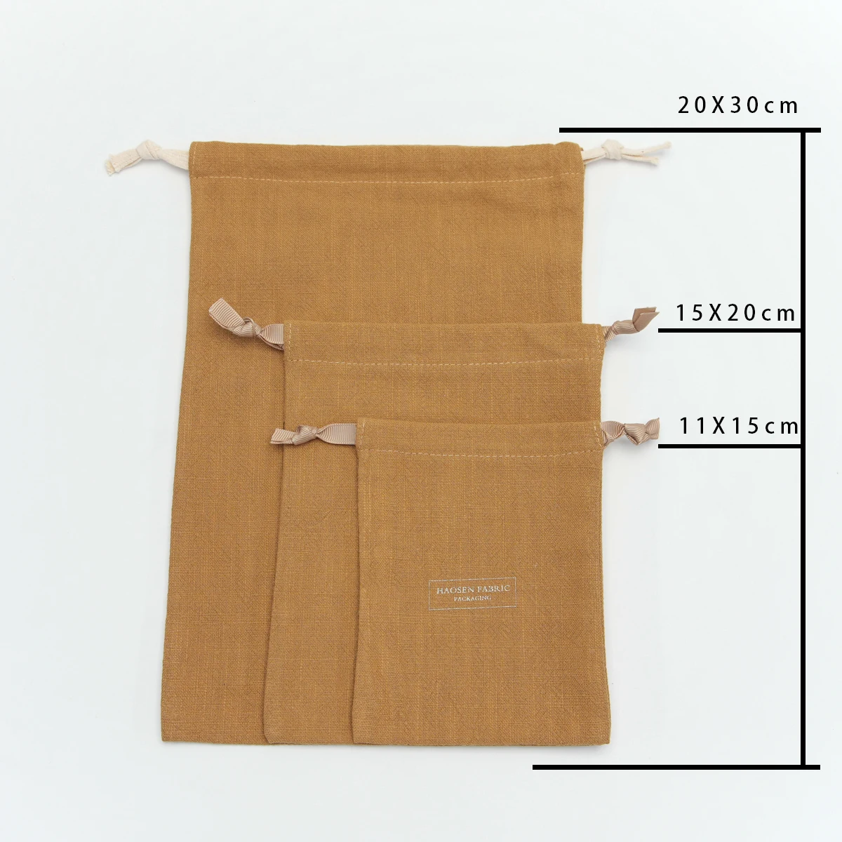 Hot Stamping Logo Custom Cotton Candle Bags Washing Cotton Candle Packaging Bags