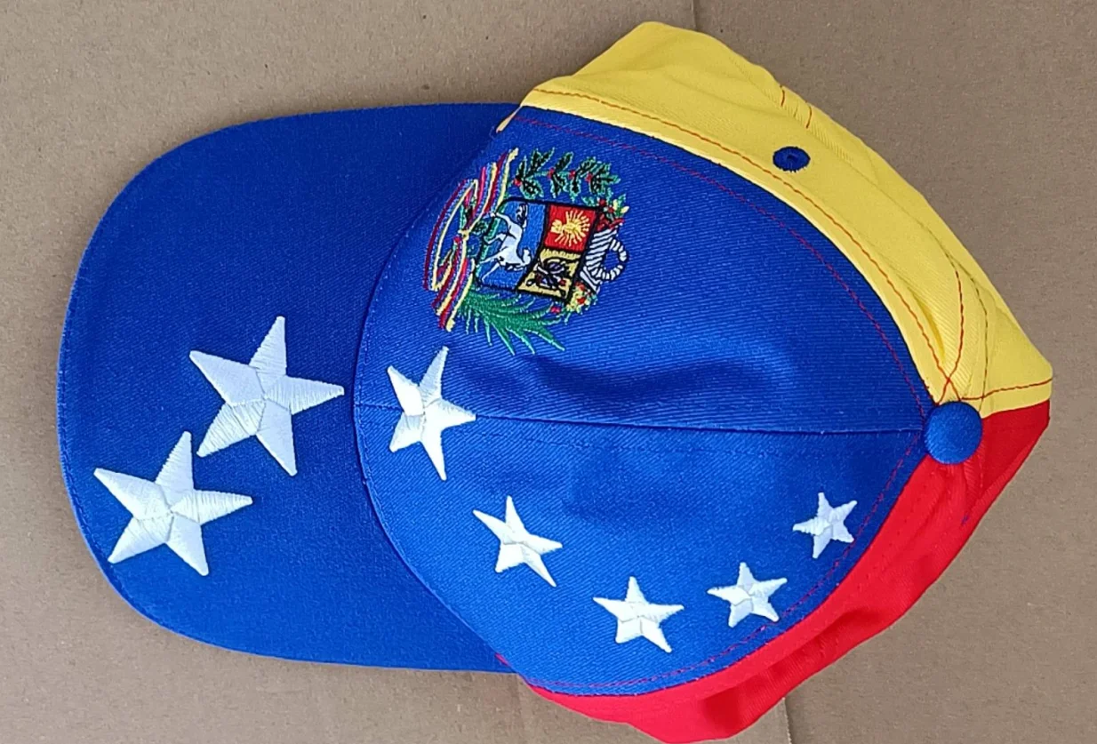 Popular Adjustable 6 Panel Men 100%Cotton Twill Sport Baseball 7 Stars Venezuela Hat With Election