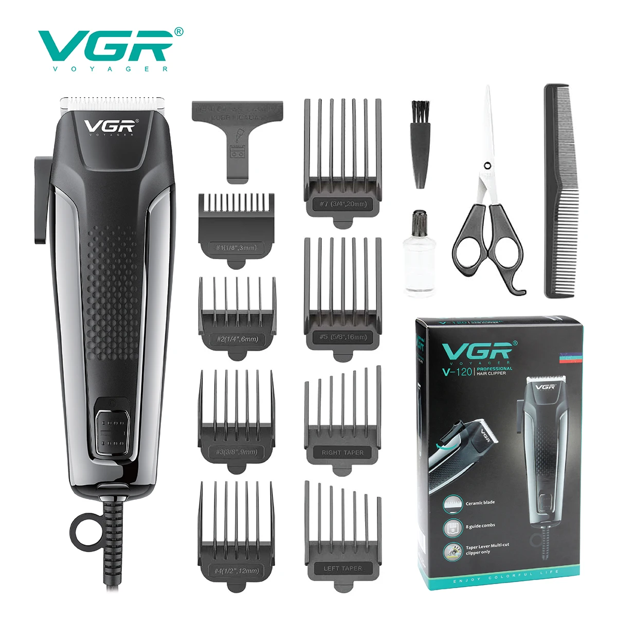 VGR V-120 AC Motor Hair Cutting Machine Adjustable Powerful Hair Trimmer  Professional Electric Hair Clipper for Men