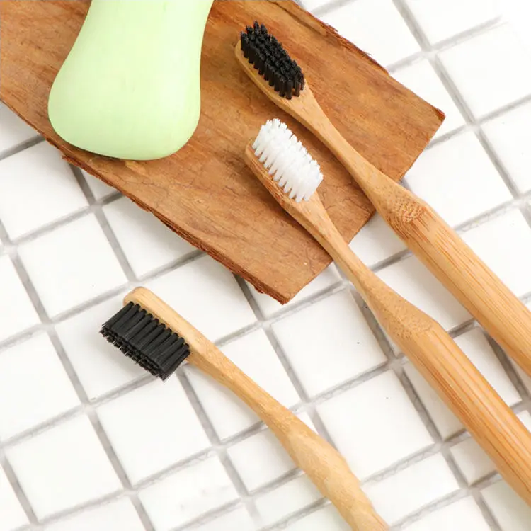 Toothbrush Toothbrush Wood 100% Biodegradable Eco-friendly Cheap Wooden Charcoal Bamboo Toothbrush For Adult/Kids Use