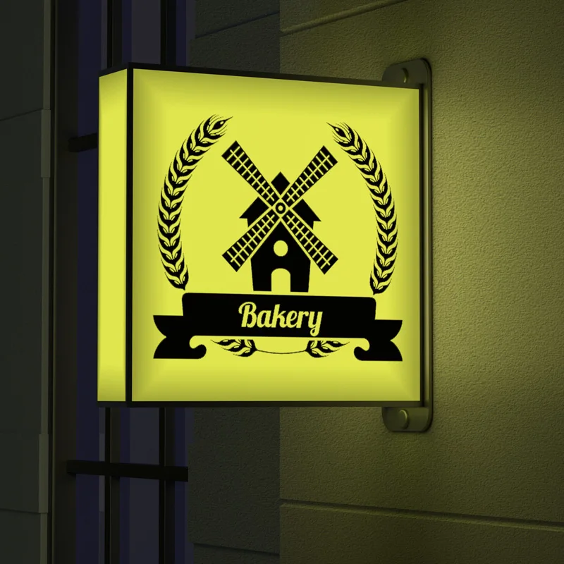 Outdoor Round Acrylic Light Box Sign Display Led Lightbox Wall Metal Frame Signage Signboard 3d Letter Advertising Sign Board