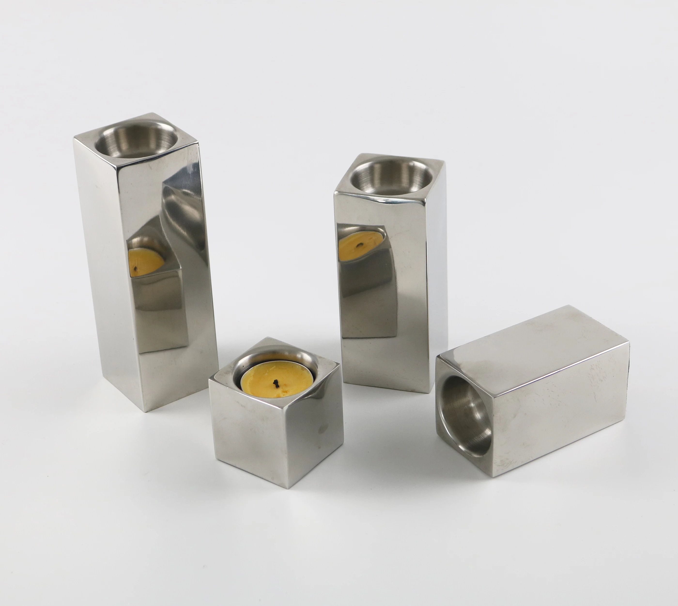 Модный дизайн винтажный литая подсвечник из нержавеющей