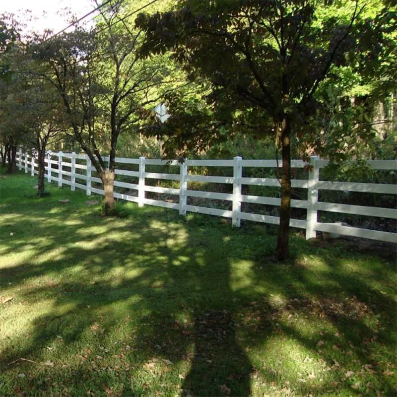white Livestock Farm Gate Cattle Horse Panel Field Cattle Sheep Fence Ranch Rail Fence Vinyl Pvc Horse Paddock Fence
