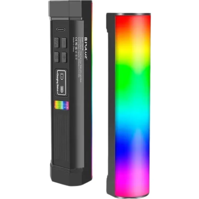 PULUZ RGB Colorful Handheld LED Fill Light 17cm Magnetic Photo LED Stick Photography Hand Held Beauty Selfi Light Tube