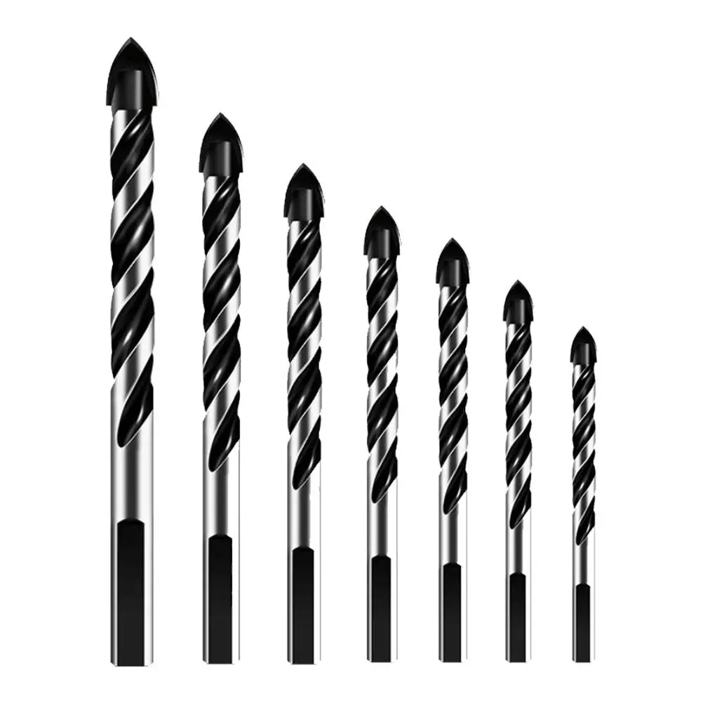 High Quality Carbide Triangle Drill Bit 3-12Mm Cross Hex Tile Drill Bits Set For Glass Ceramic Hole