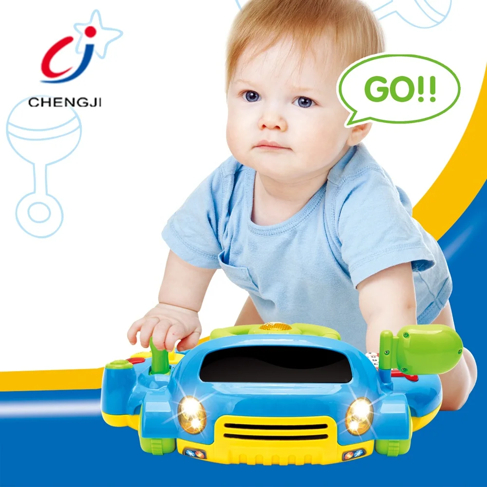 Newest product cartoon steering wheel baby toys china wholesale