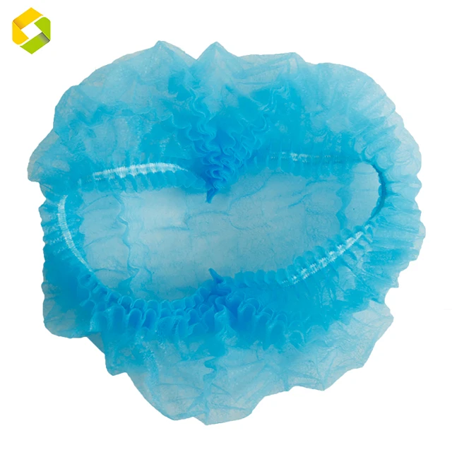 Medical Bouffant Mob Caap  Disposable Hair Caap Nurse Hat Non Woven Elastic Cheap Surgical Ccaps