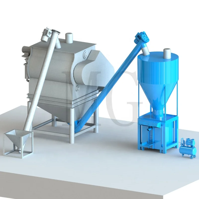 3-5T/H Stainless/Carbon Steel Premix Simple Ribbon Blender Mixer Dry Dry Mortar Machines Plant