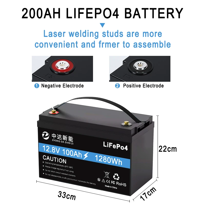 Аккумуляторы Lifepo4 по лучшей цене 12 В 24 50ah 100ah 200ah 300ah литий-железо-фосфатная