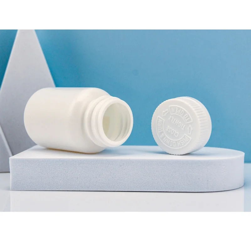 Высокоплотная белая круглая фармацевтическая бутылка из полиэтилена высокой плотности специализированный пластиковый контейнер фармацевтического качества