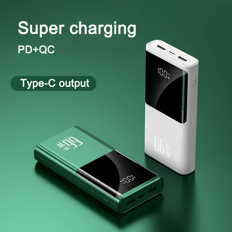 PD batterie 30000mah quick charge power bank 66w