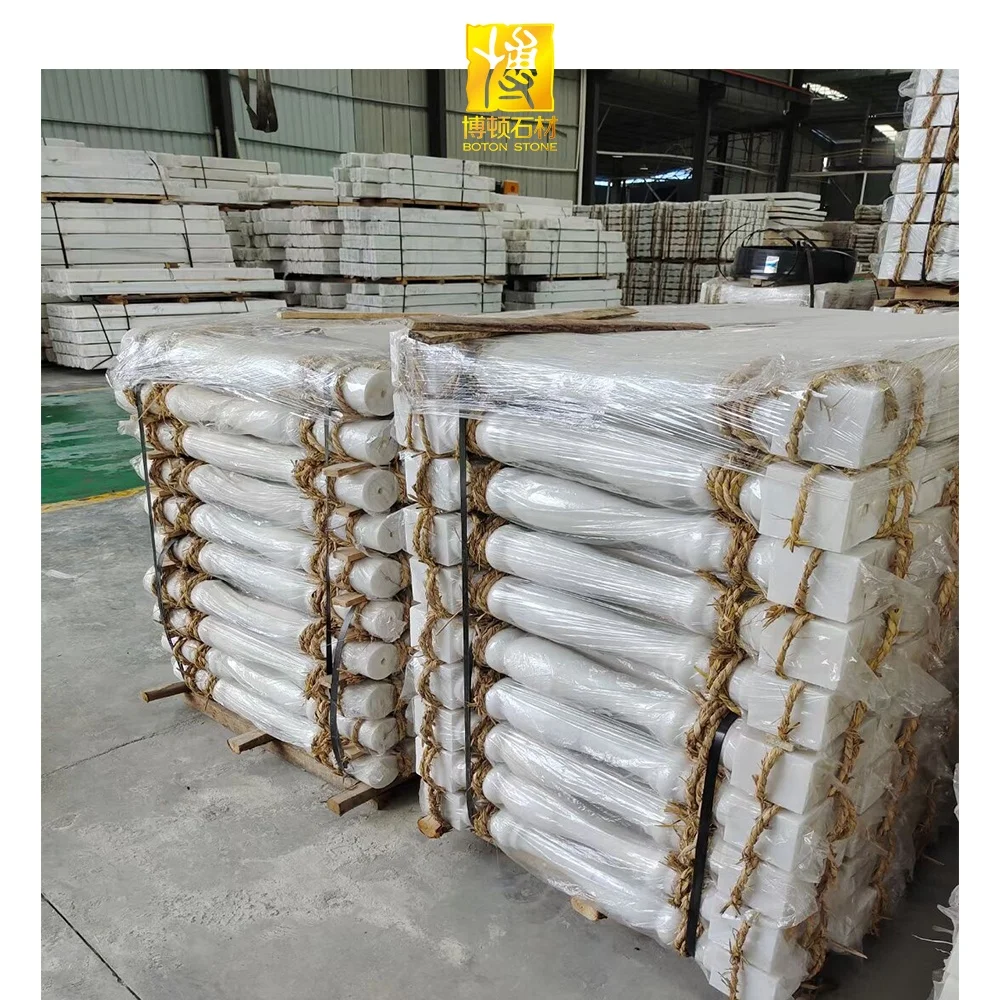 BOTON STONE New Design Outdoor Natural Marble Step Stone Decoration Baluster Marble Balcony Balustrade