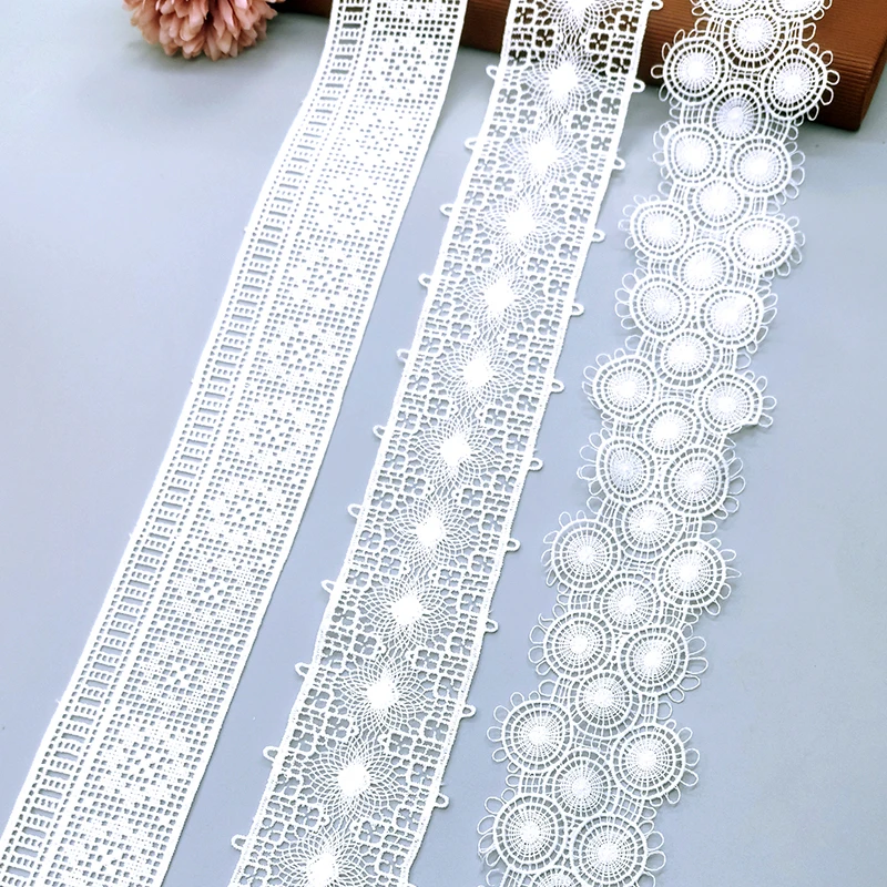 Cheap High Quality Wholesale Stock Cotton Eyelet Lace Trim Anglaise Cotton Lace Trim