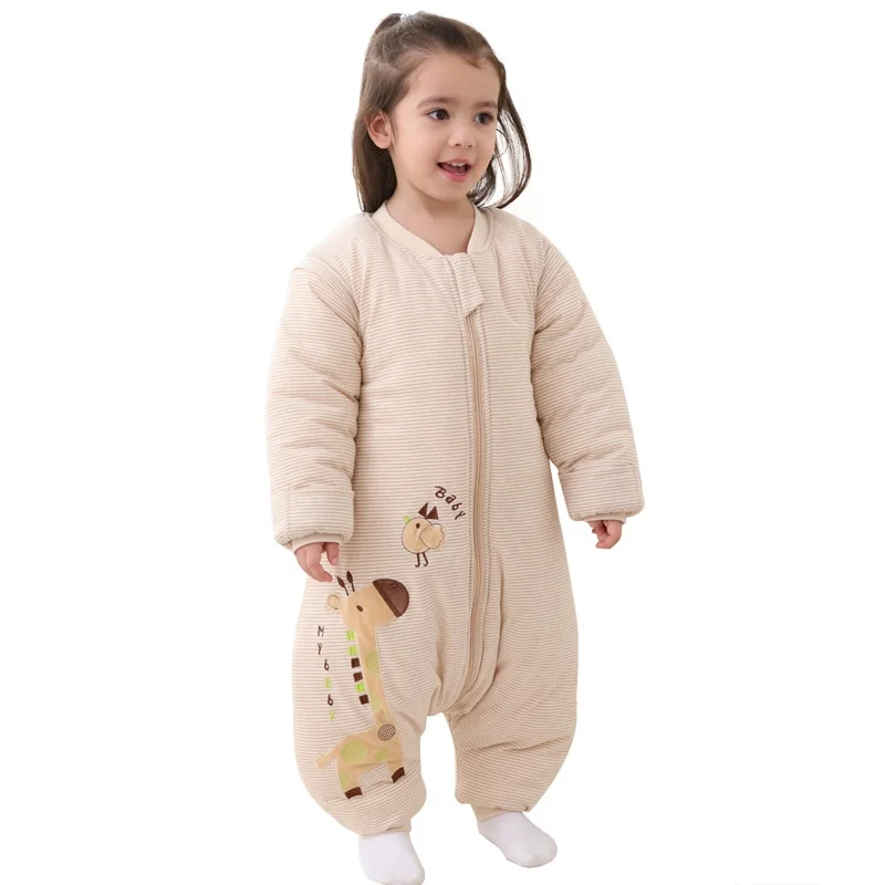 Cotton Thicken Sleeping Bag Baby Carriage Sack For Newborn Baby Cartoon Pattern Children Bedding Split Leg Warm Winter Clothes