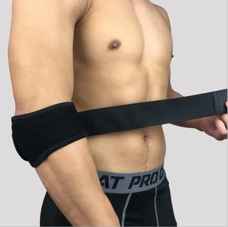 neoprene gym exercise basketball tennis calisthenics powerlifting elbow winding protection support compression strap wraps brace
