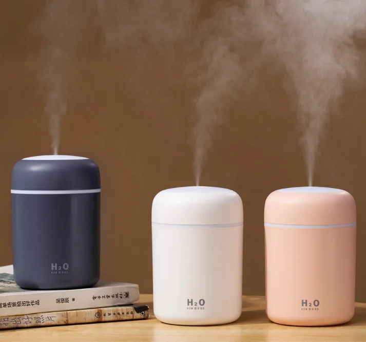 300ml Cup USB Air Humidifier Ultrasonic Mini Car Mist Maker Humidifier With 7 Colors LED Lights Mini Office Car Air Purifier