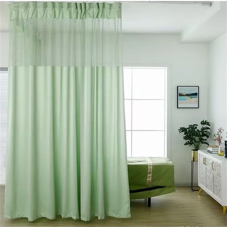 Flame Retardant Partitions Antibacterial Medical Privacy Curtain Bed Cubicle Hospital Curtain In Emergency Room