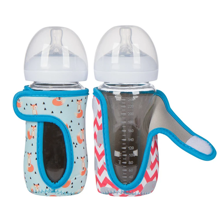 8 oz Bottle Cover Non-Slip Grip Eco-Friendly Neoprene Baby Bottle Cover