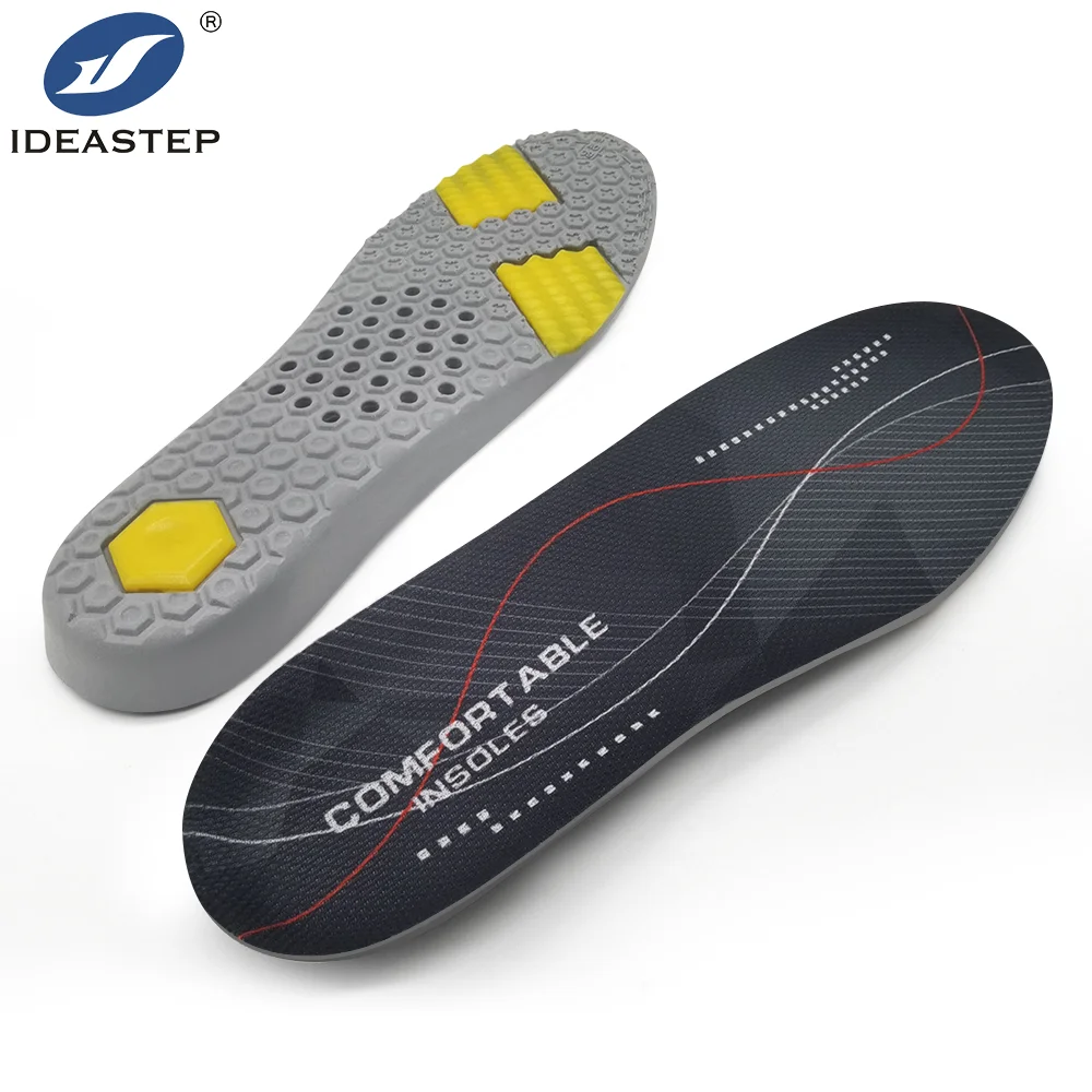 IDEASTEP Anti Shock Insoles Against Heel Anti Cushioning Soft Insole Lining Shoe Heel Foam Arch Support Design Supplier Pu