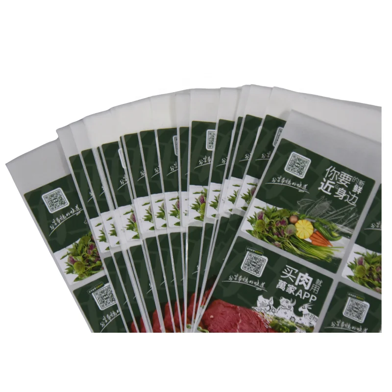 Custom Shape Die Cutting Adhesive Logo Sticker Custom Promotional Vinyl Sticker Food Packaging