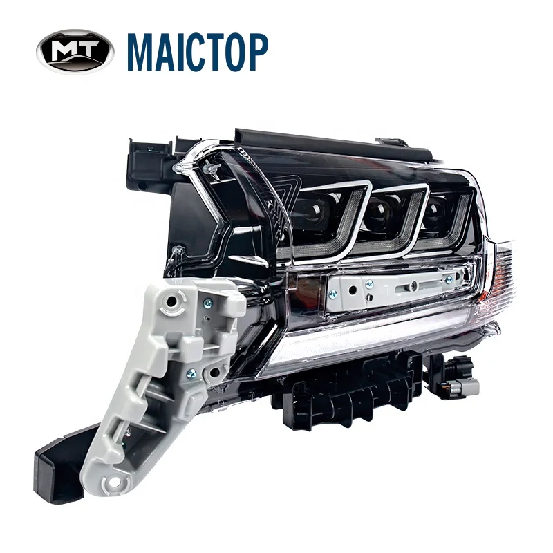  MAICTOP автомобильные аксессуары Автомобильные светодиодные фары 3 ангельские глазки линзы для landcruiser 200 2016-2020 новейший дизайн хорошая