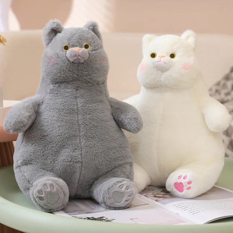 Factory custom  cute  Fat lazy cute cat new plush toy on bed sofa seat throw pillow cute short plush cushion doll