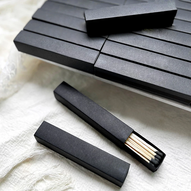 China Factory 96mm Retro Exquisite Birthday Candle Match Black Bronzing Long Match