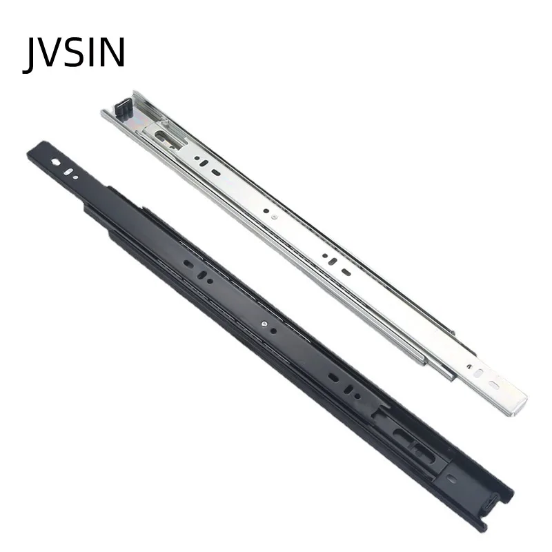 JVSIN drawer slides kitchen cabinet rail soft close table sliding rail heavy duty drawer slide drawer rollers parts cabinet