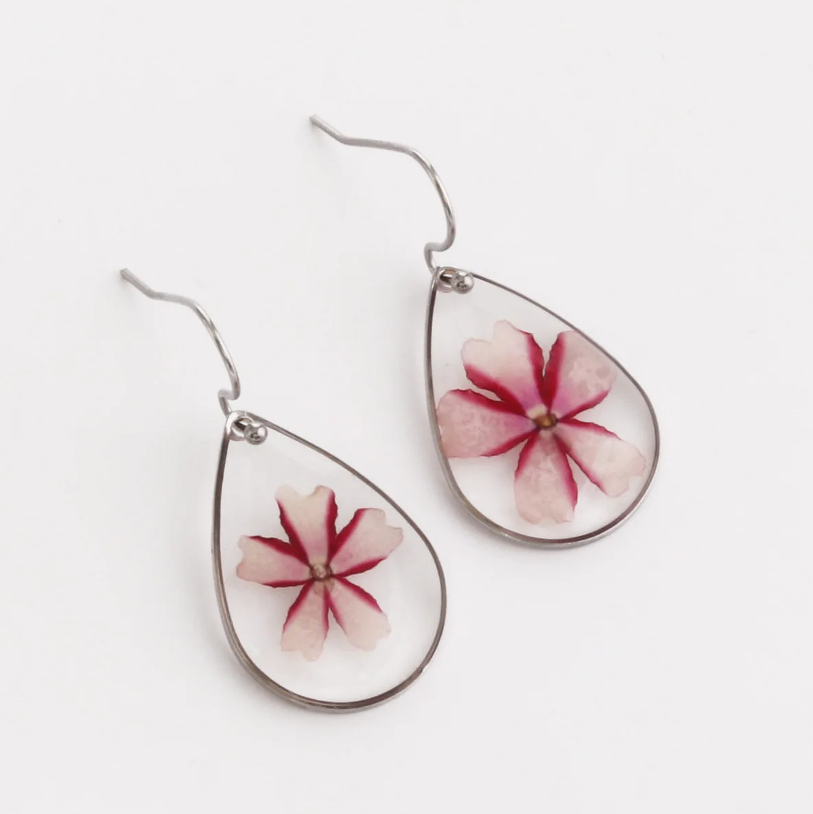 Dropshipping Summer explosion real flower earrings fashion resin drops dried flower earrings manufacturers 2023 new A85