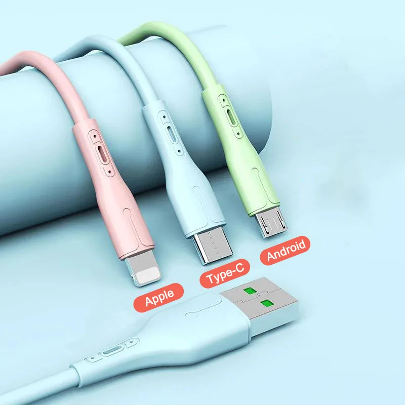 Новое поступление 1,3 м TPE Быстрая зарядка 3 в 1 usb зарядный кабель usb для iphone type c micro usb кабель