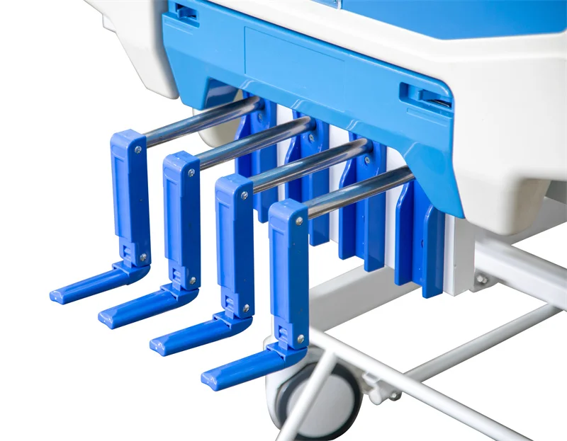 BT-AM001 5 function Manual Adjustable 4 crank Hospital Bed medical mechanical patient bed mattress ABS rails price