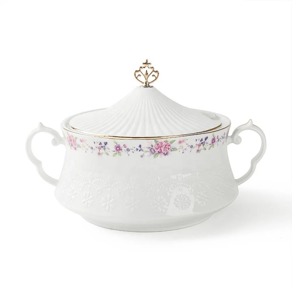  Керамическая тарелка Tureen из тонкого фарфора для риса и супа с