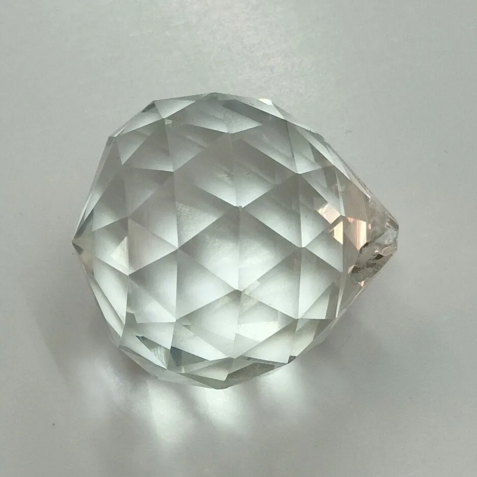 High Quality Pendant Accessories Transparent 50/60/70mm Faceted Chandelier Ball Glass Crystal Faceted Ball
