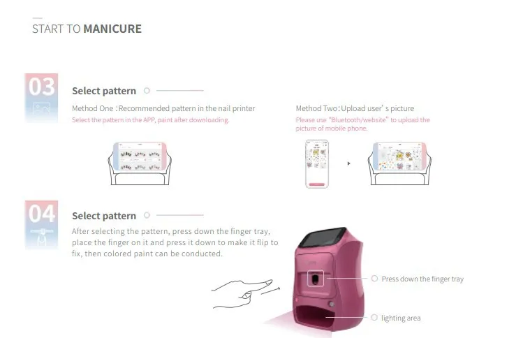 3d mini Portable Mobile Nail art Printer Professional Digital Nails Flower Printer Nails Polish Printer Machine