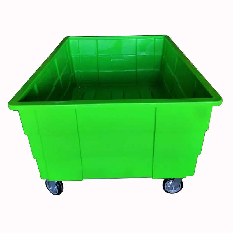Plastic laundry cart linen trolley, bulk laundry truck