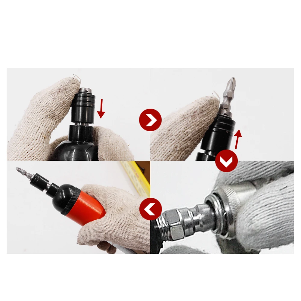 High Torque Speed Adjustable Air Screwdriver and Riveter Custom OEM Support with Air Hose