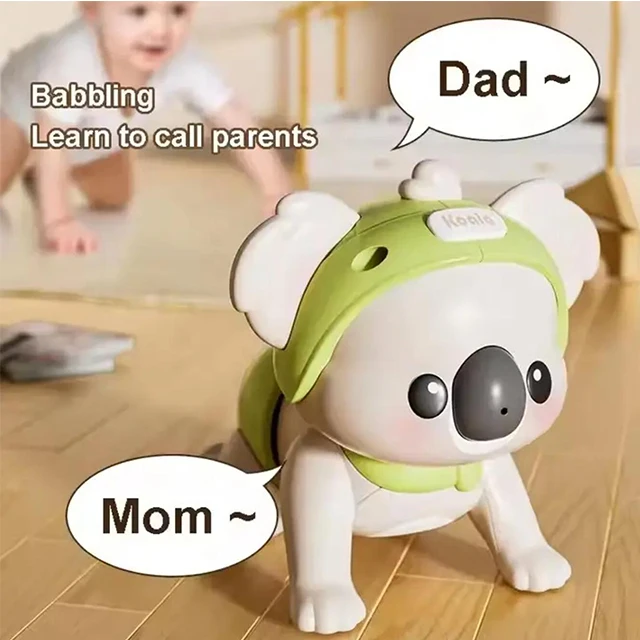 New arrival electric crawling baby toys two cute looks educational with 16 songs recording mode interactive toys for kids