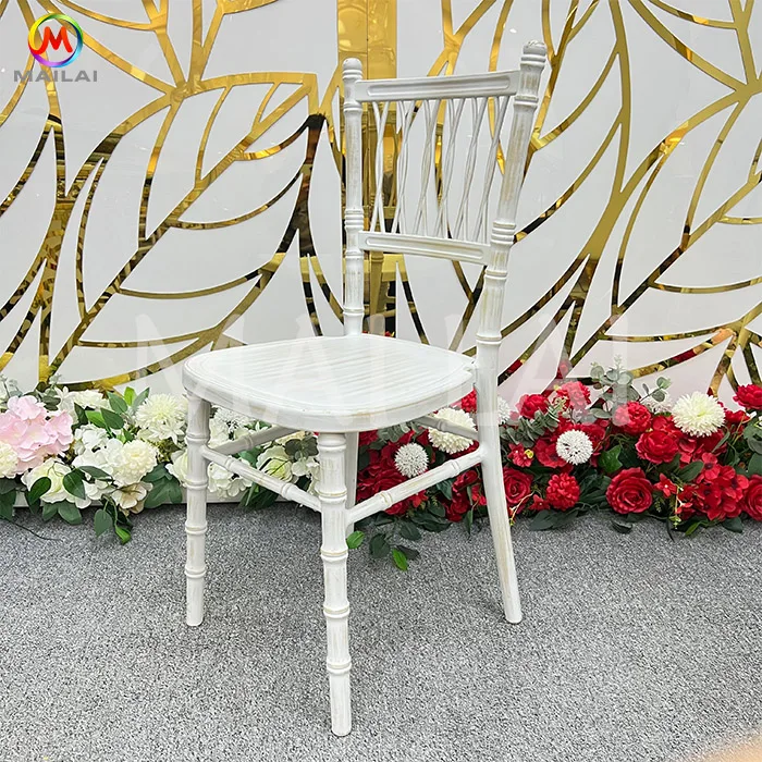 Rental banquet event reception white bamboo chiavari wedding plastic dining chair