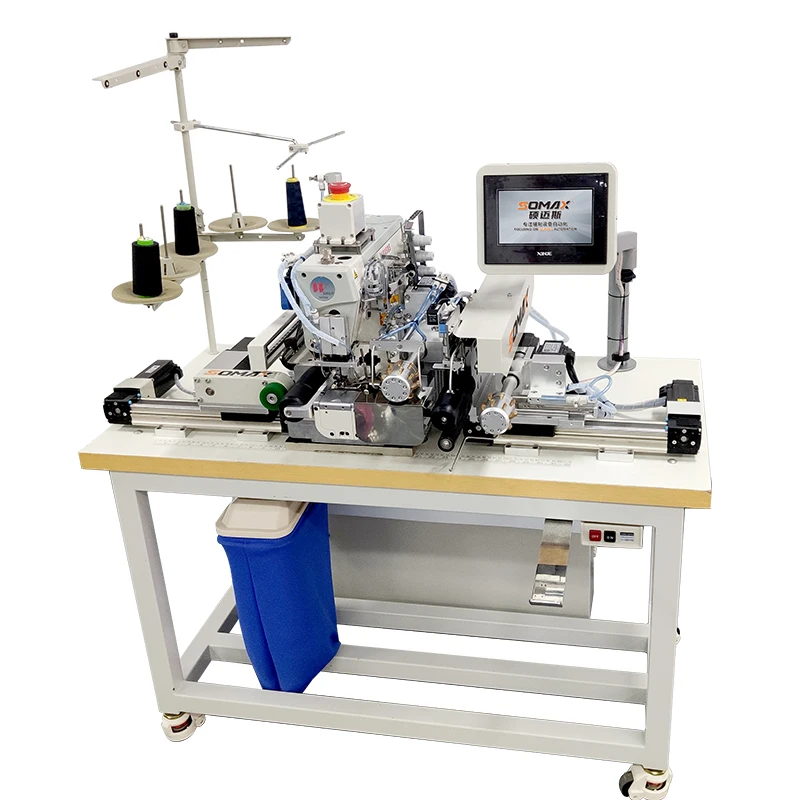 Easy Operation SOMAX SM-08A Outerelastic Attaching Machine Full Automatic Underwear Yoga Pants Band Sewing Machines