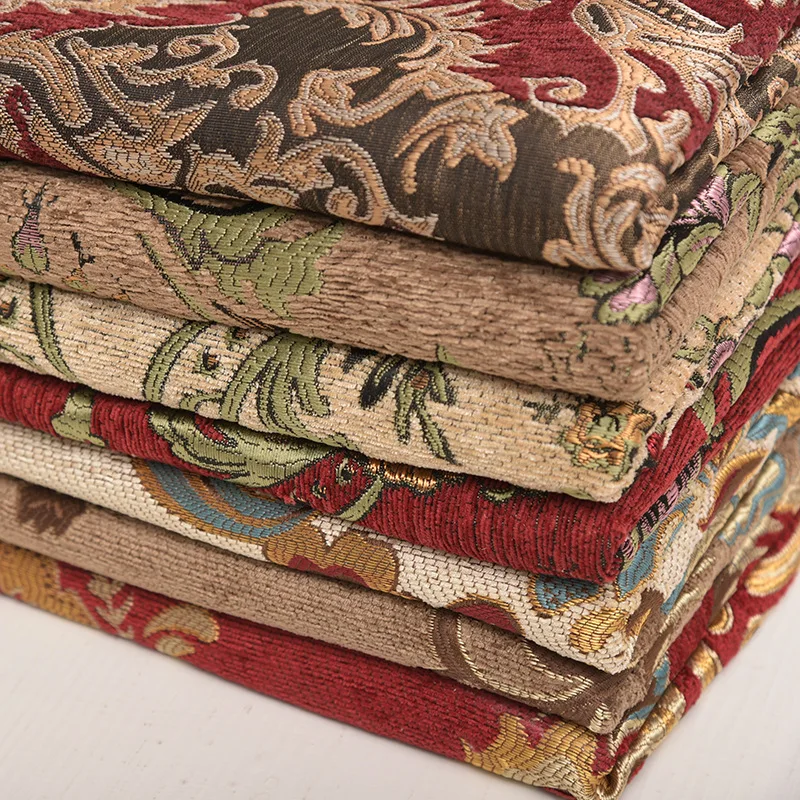 High-grade thickened European sand release chenille jacquard fabric curtain fabric cushion tablecloth