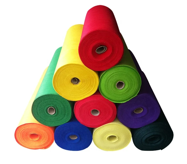  Colorful Thick 1mm-5mm 100% Polyester Needle Punched Nonwoven Fabric DIY