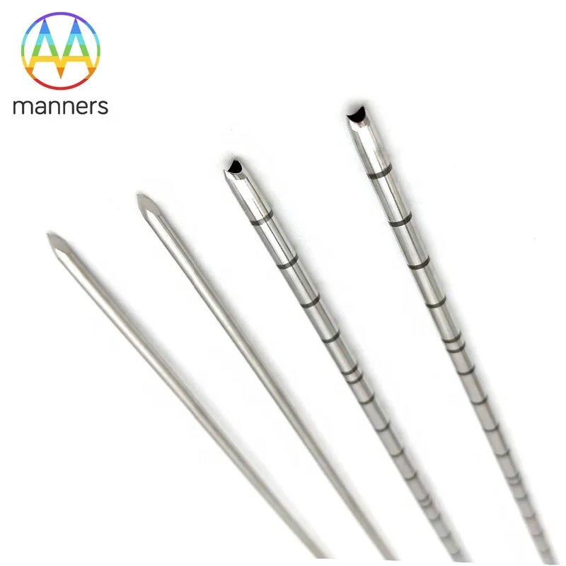 Custom Length Medical Biopsy Needle Stainless Steel Bone Marrow Aspiration Needle Laser Marking Biopsy Puncture Needles