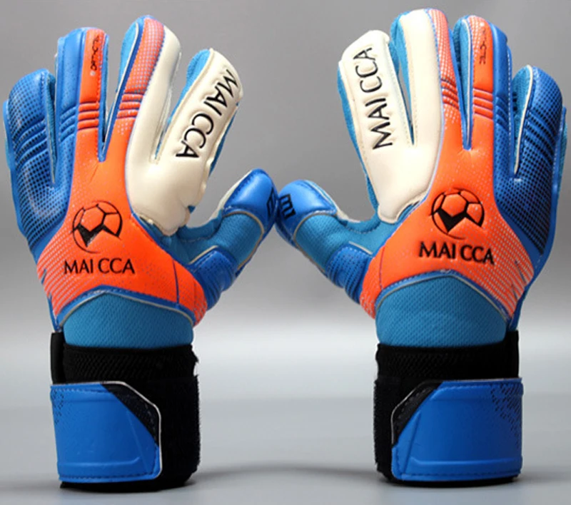 Premium Kids Super Grip Wear Resistant Flexible 4mm Latex Fingersave Protective Soccer Goalkeeper Gloves