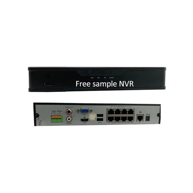  Бесплатный образец 4 канальный full hd poe nvr 5MP Запись в реальном времени onvife сетевой видеорегистратор