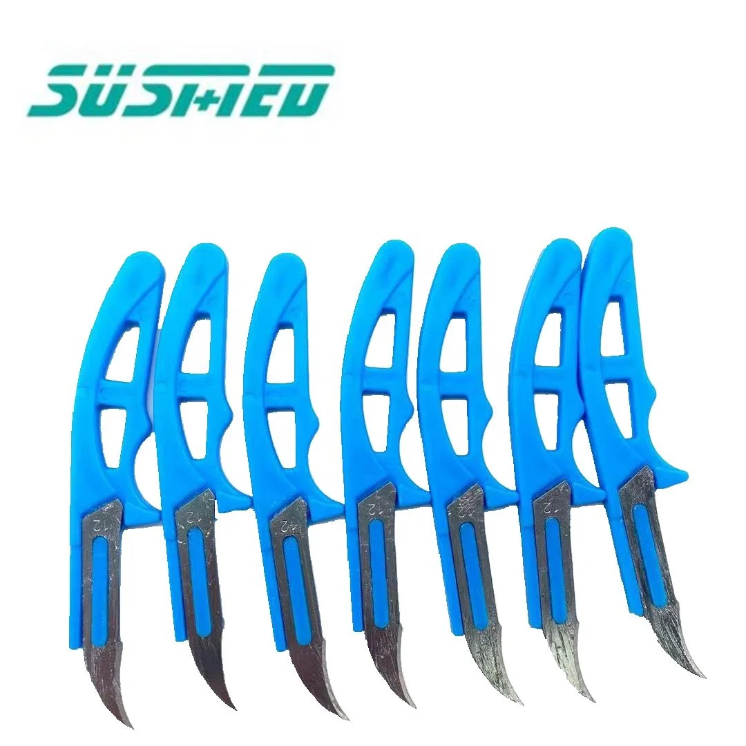 Castration Tool Mini Veterinary Blade Portable Animal Castration Castrating Knife Pocket Scalpel with Plastic Handle