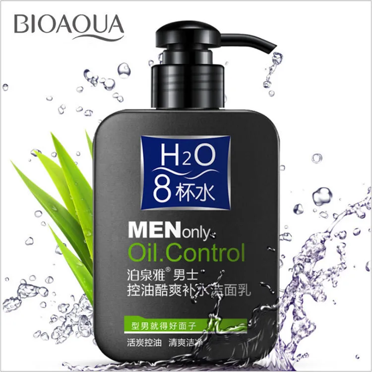 BIOAQUA men skin care detoxifying Amino Acid Gentle facial cleanser detox face wash for oily skin men cleanser