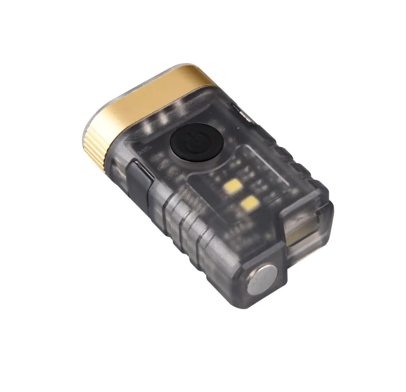 High Power LED Torch Rechargeable Work Light with Keychain IP65 Rated ABS Body Lithium Battery for Camping